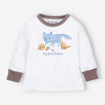 Bluzka niemowlęca SKARBY JESIENI z bawełny organicznej dla chłopca