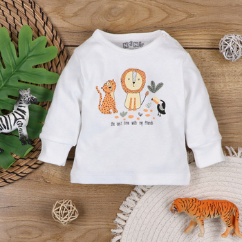 Wild Animals organic cotton baby blouse