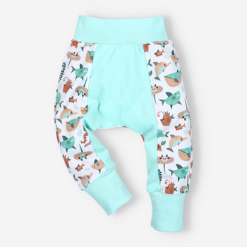 Marine ANIMAL infant pants in organic cotton for boy