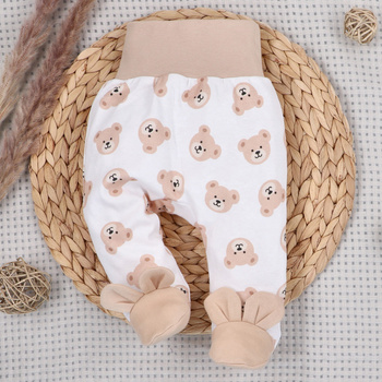 Półśpiochy niemowlęce SWEET BEARS z bawełny organicznej