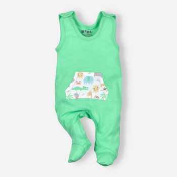 SAWANNA green organic cotton baby sleepwear for boy
