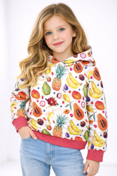 Girls' sweatshirt with hoodie