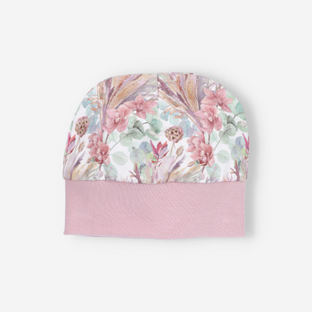 Czapka niemowlęca MAGIC FLOWERS z bawełny organicznej dla dziewczynki