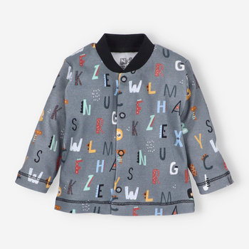 Infant kaftan ALFABET in organic cotton for a boy