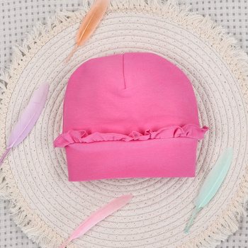 Czapka niemowlęca HAPPY ANIMALS z bawełny organicznej