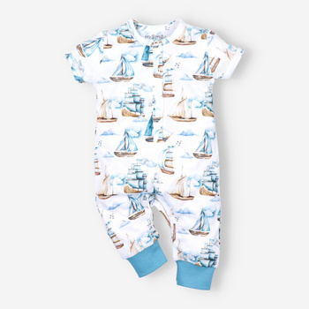SHIP organic cotton baby romper for boy
