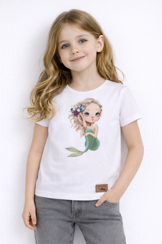 Short-sleeved girls' T-shirt