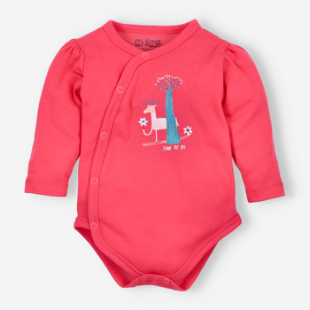 Colorful forest envelope body in organic cotton for baby girl