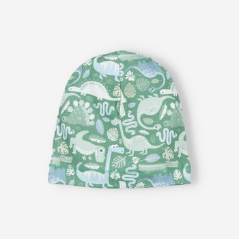 GREEN DINOSAURS organic cotton baby cap for boy