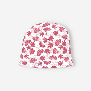 Happy Panda baby hat in organic cotton for baby girl