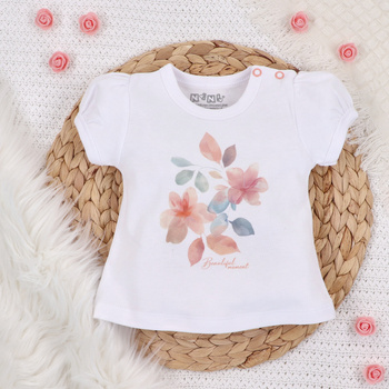 Infant blouse COLORFUL FLOWERS in organic cotton