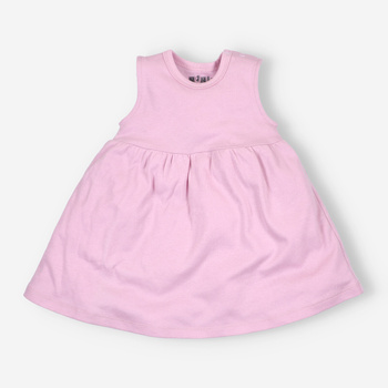 Pink short sleeve Sloth dress in organic cotton