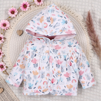 Rainbow Garden organic cotton baby sweatshirt for baby girl