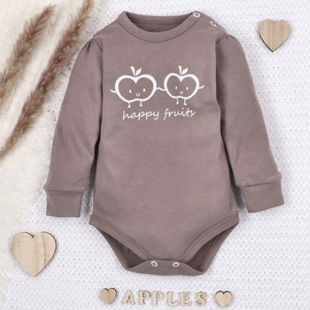 Body niemowlęce Happy Apples  z bawełny organicznej
