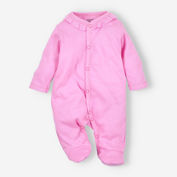 Organic cotton baby pajacifier for baby girl