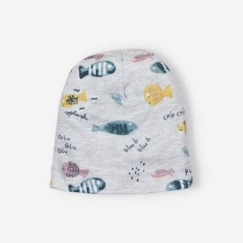 Fish baby cap in organic cotton for baby girl