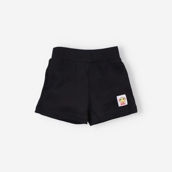 Black SUMMER ROBOTS baby shorts in organic cotton for boy