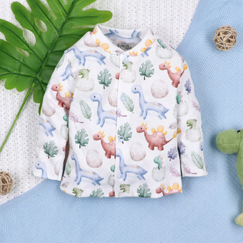 Kaftanik niemowlęcy DINO EXPLORER z bawełny organicznej