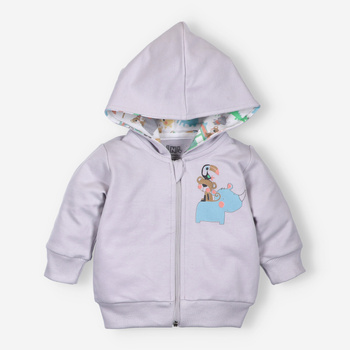 SAWANNA grey organic cotton baby sweatshirt for boy