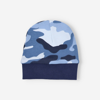 Infant beanie Teddy Bears on a motorcycle in organic cotton for a boy