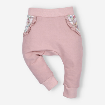 Spodnie dresowe MAGIC FLOWERS z bawełny organicznej dla dziewczynki