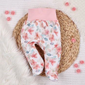 Infant half-sleeper COLOUR FLOWERS in organic cotton