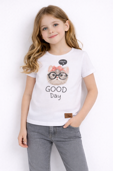 Short-sleeved girls' T-shirt