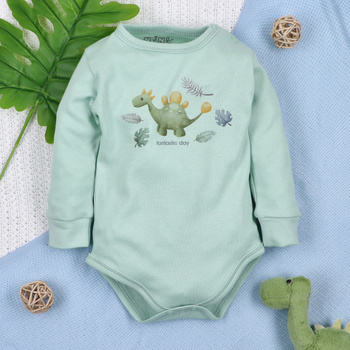 DINO EXPLORER infant bodysuit in organic cotton