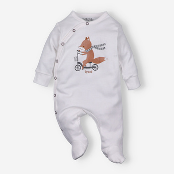 Pajac niemowlęcy CUTE CARS z bawełny organicznej dla chłopca