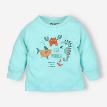 Sea ANIMALS organic cotton baby blouse for boy