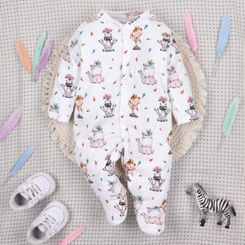 HAPPY ANIMALS organic cotton baby pajacifier