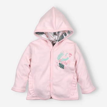 Pink FUN IN THE SUN organic cotton baby sweatshirt for baby girl