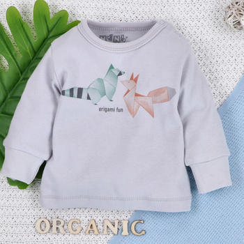 Bluzka niemowlęca Fun Origami z bawełny organicznej