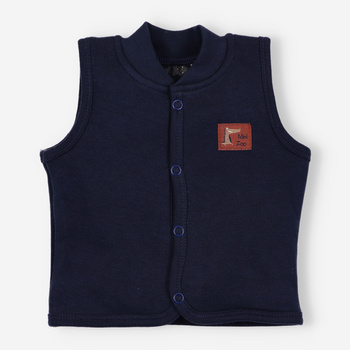 Navy blue MINI ZOO NINI baby vest in organic cotton for a boy