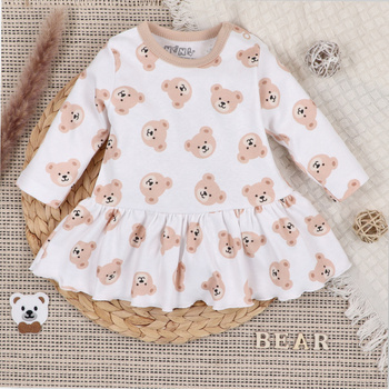 Sweet Bears baby dress in organic cotton