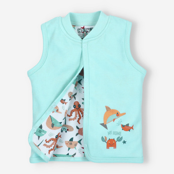 Sea ANIMALS organic cotton baby vest for boy