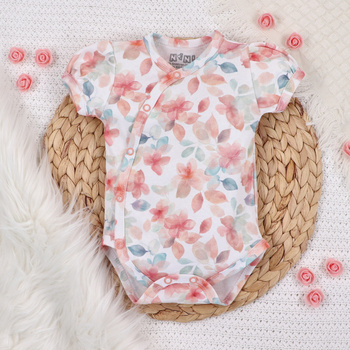Envelope bodysuit COLOUR FLOWERS in organic cotton