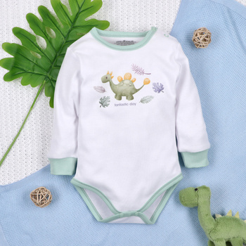DINO EXPLORER infant bodysuit in organic cotton