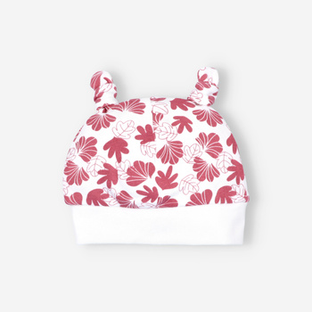 Happy Panda baby hat in organic cotton for baby girl