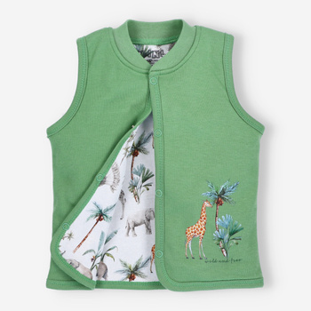 Kamizelka niemowlęca SAFARI ADVENTURE z bawełny organicznej dla chłopca
