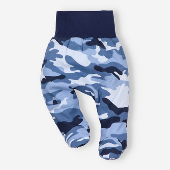 Infant half-sleeping baby slippers BEARS ON MOTOR in organic cotton for a boy