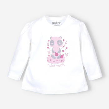 Jolly Panda baby blouse in organic cotton for baby girl