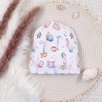 UNDERWATER WORLD baby cap in organic cotton