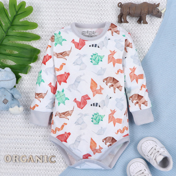 Fun Origami baby body in organic cotton