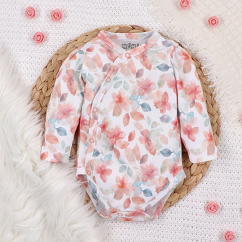 Envelope bodysuit COLOUR FLOWERS in organic cotton