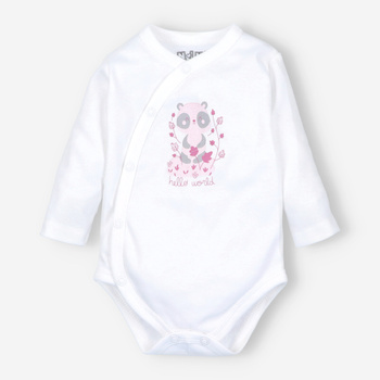 Envelope body WESOŁA PANDA in organic cotton for baby girl