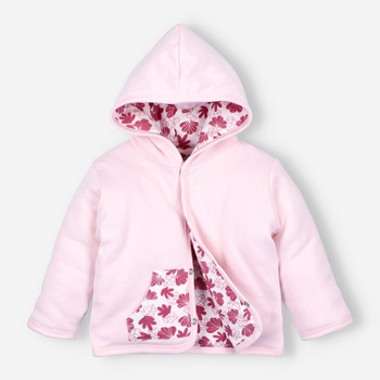 Happy Panda baby jacket in organic cotton for baby girl