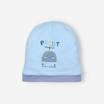 Little PILOT baby cap in organic cotton for boy