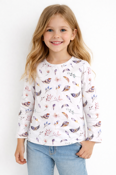 Bluzka dziewczęca z długim rękawem.