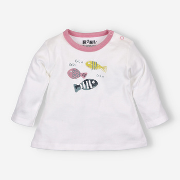Organic cotton fish baby blouse for baby girl